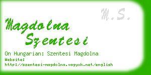 magdolna szentesi business card